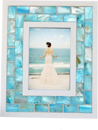 Beach Theme Picture Frame, 3.5x5 inch, Mother of Pearl, Tabletop or Wall by GIFTME5