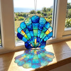 Beach Gifts for Women Acrylic Faux Stained Glass Ornament, Seashell Coastal - Image 7