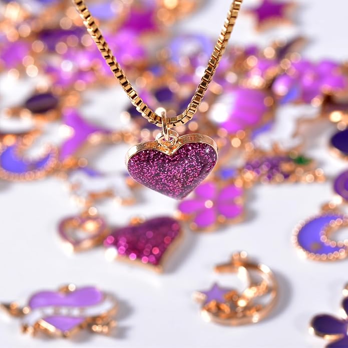 Bulk Gold Enamel Charms for Jewelry Making, Colorful Metal Charms Pendant for - Image 3