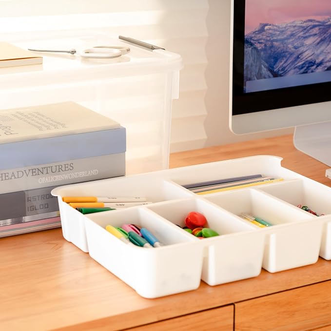 Citylife 32QT 2Packs Clear Craft Organizers and Storage Box - Image 3