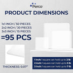 Perco Double Sided Tape Squares, 95 Pre-Cut Mounting Squares – 50 1"x1" - Image 2