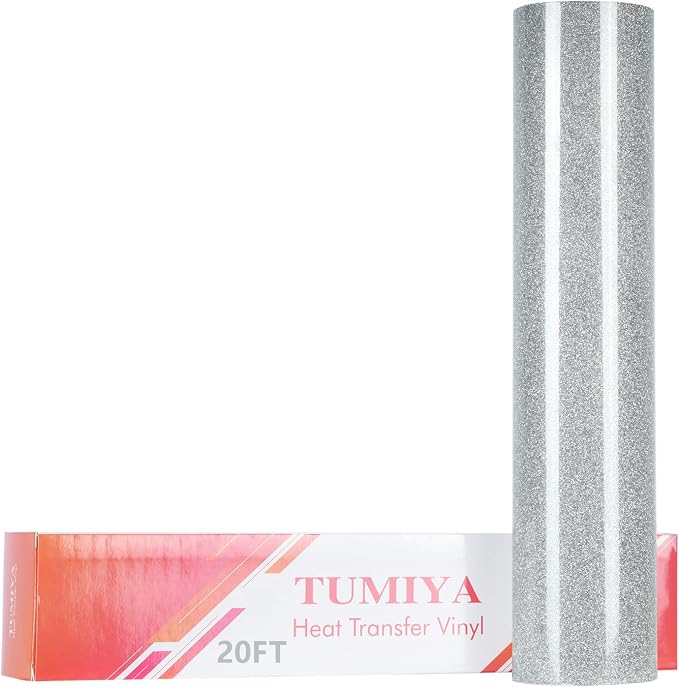 TUMIYA Glitter Silver HTV Vinyl by TUMIYA