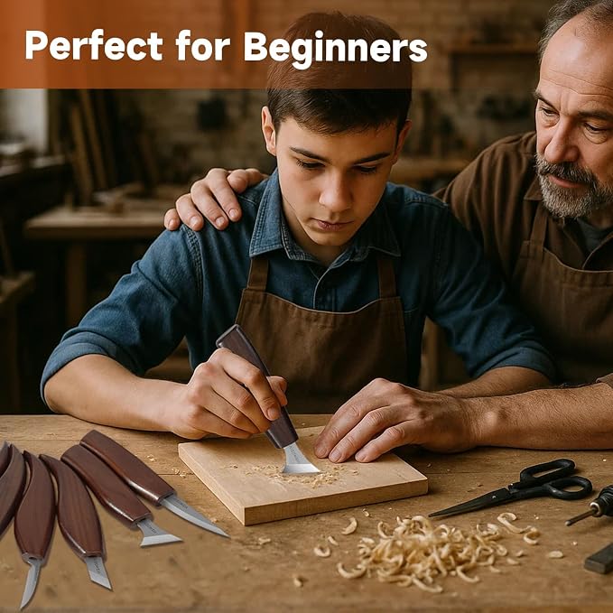Wood Carving Kit for Beginners – 25pcs Whittling Knife Kit Wood Carving Tools - Image 2