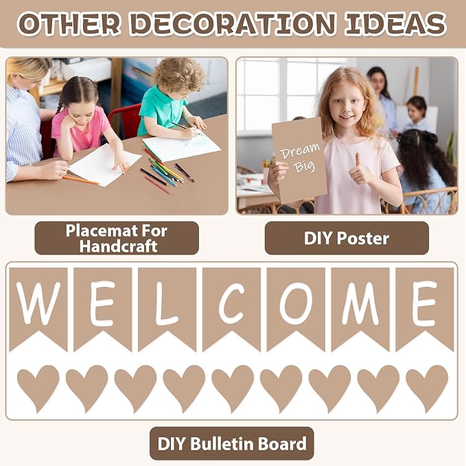 Qyeahkj 17.7in x 20ft Bulletin Board Paper Roll Bulletin Board Background Paper - Image 4