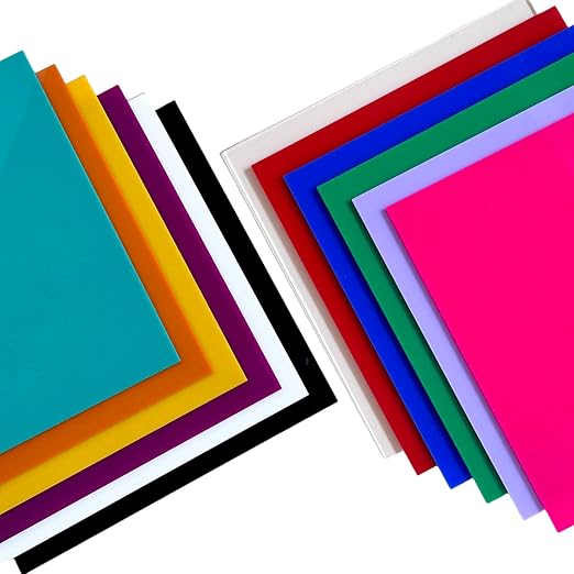 12 Piece 1/8 Thick 12 x 12 Inch 3mm Color Casting Acrylic Sheet by Unknown
