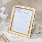 Cuspin 8x10 Vintage Picture Frame Pink and Gold Frames, Elegant Ornate Pink - Image 8