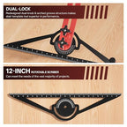 Stair Tread Template Tool, Precision Angle Length Depth Measuring Gauge Tool - Image 5