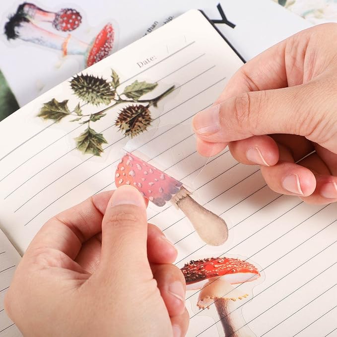 pengxiaomei 200 Pcs Floral Scrapbooking Vintage Stickers, Self-Adhesive Flowers - Image 4