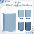 Gaillty 24 Pcs Dusty Blue Paper Bags - Image 2
