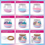 Unicorn Terrarium Crafts Kit for Kids: LED Night Light-Up DIY Toys - Image 7