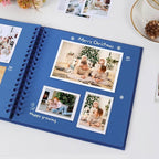 RECUTMS 8x8 Inch Scrapbook Photo Album 60 Pages Hardcover Kraft Paper Blue | - Image 3