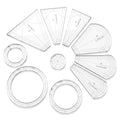 10 Pcs Quilting Templates, Reusable Acrylic Quilting Rulers Set by Unknown