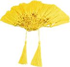 VAPKER 100 Pieces Light Yellow Color 13cm/5-Inch Silky Handmade Soft Tassels by VAPKER