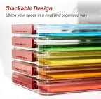 CATOOMUU 3-Pack 9x13 Shallow Flat Clear Plastic Project Case Storage Box | - Image 4