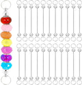 Goufaju 20pcs Beadable Keychain Bars, Blank Detachable Metal Keychain by Goufaju