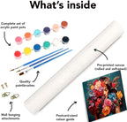 Clendo Flower Woman Paint by Numbers Kit - Image 7