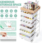 6 Drawer Rolling Cart for Craft Storage, Utility Drawer Organizer - Image 5