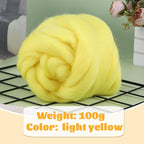 3.53oz Wool Roving, Fiber Roving Wool Top, Needle Felting Supplies, Pure Wools - Image 2