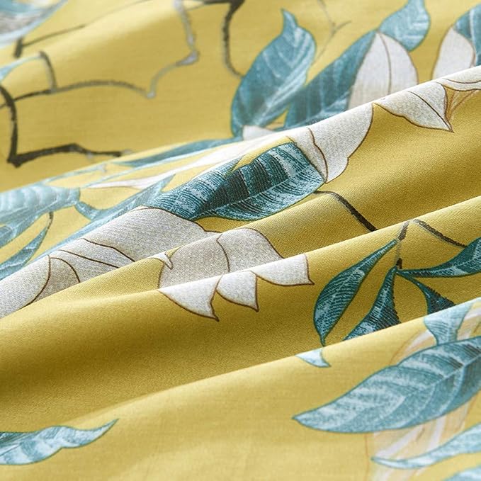 mixinni Duvet Cover California King Size Floral Bird Pattern Cotton Duvet Cover - Image 5