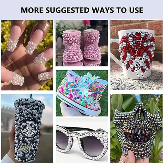 2000PCS AB Color Imitation Half Round Pearls Bead Loose Beads Gems, Mixed Sizes - Image 2