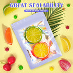 JETMORE 100 Pcs Mylar Bags, Smell Proof Bags Foil Pouch, Holographic Resealable - Image 3