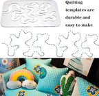 Henmany Free Motion Quilting Templates: Acrylic Quilting Ruler Set Beginner | - Image 2