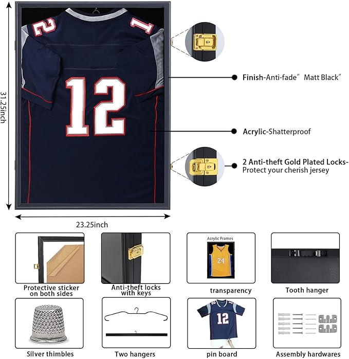 IHEIPYE Jersey Frame Display Case 2 Pack - Image 3