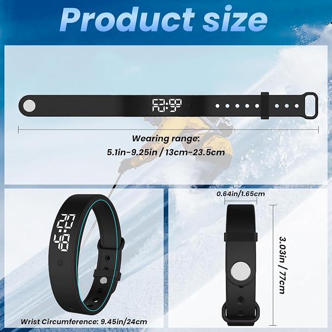 Vibrating Alarm Clock Watch Silent Alarms Wristband Wrist Bands - Image 8