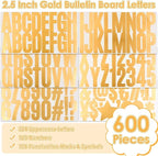 Gold Letter Stickers 2.5”, Bulletin Board, Scrapbooking, Classroom Décor - Image 3
