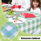 Smiry Rectangle Table Cloth, Waterproof Vinyl Tablecloth - Image 2