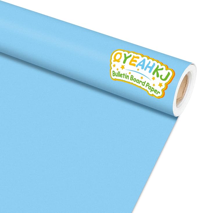 Sky Blue Bulletin Board Paper Roll Light Blue Bulletin Board Background Paper by Qyeahkj