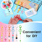 Sasylvia 60 Pcs Beadable Keychain Bars Bulk Making Kit 20 Beaded Keychain 20 - Image 6