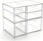 Prsildan Acrylic Makeup Organizer Clear Storage Drawer by Prsildan