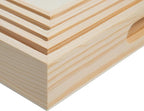 Wooden Nested Serving Trays, Unfinished Rectangle Trays - Image 6