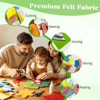 ZUFECY 40Pcs Felt Sheets for Crafts, Nonwoven Felt Squares for Sewing Patchwork - Image 4
