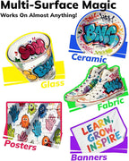 JusArt 14 Colors Jumbo Markers for Quick Bold Poster Banner Sign Lettering and - Image 5