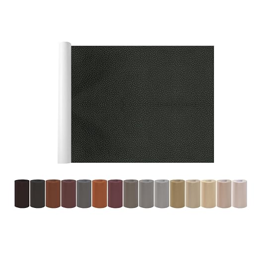 Leather Repair Patch Tape, Gloss Black 17 x 61 Inches Self Adhesive Leather by Cindy%27s+Tape