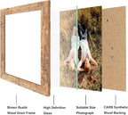 iRahmen 8x10 Picture Frame Set of 4, High Definition Real Glass Rustic Brown - Image 3