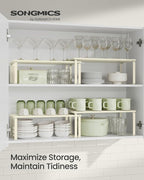 SONGMICS Cabinet Organizer Shelf, Kitchen Storage, Spice Rack, Expandable - Image 2