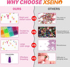 XSEINO 24 Colors 1200PCS Core Filled Glass Beads Kit 6mm DIY Craft Glass Beads - Image 4