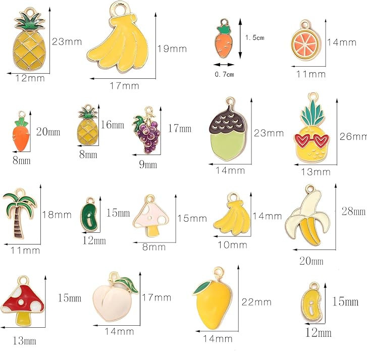Bulk Gold Enamel Charms for Jewelry Making, Colorful Metal Charms Pendant for - Image 5