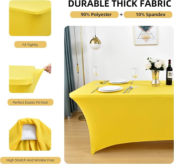 2-Pack 4ft Spandex Table Covers - Image 2