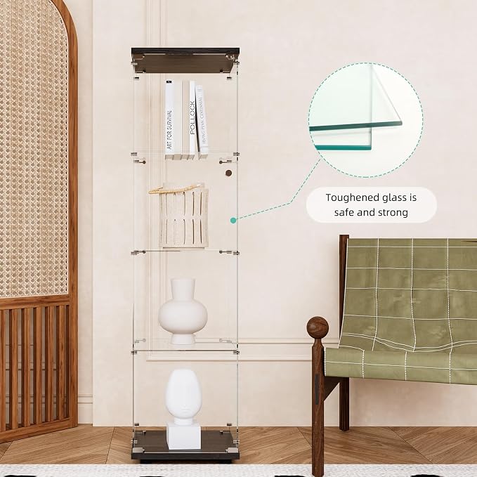 FLYMUHJIA Curio Cabinet Glass Display Case - Image 6