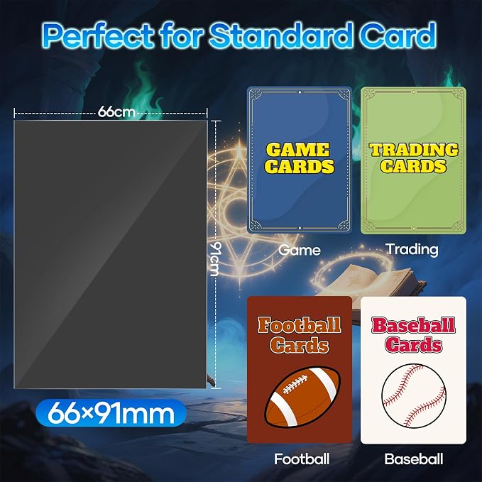 1000 Counts Black Card Sleeves, Matte Card Sleeve Deck Card Protectors - Image 5