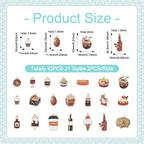 Enamel Food Charms Cute Assorted Food Pendants Sweet Dessert Charms - Image 2