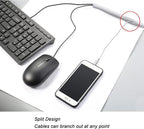 25ft - 3/8 inch Braided Cable Management Sleeve Cord Protector - Self-Wrapping - Image 3