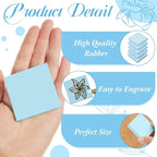 Frienda 24 Pcs 2" x 2" Rubber Carving Blocks Linoleum Blocks - Image 3