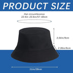 Bucket Hats Bulk Solid Color DIY Blank Hat Bucket Hats - Image 2