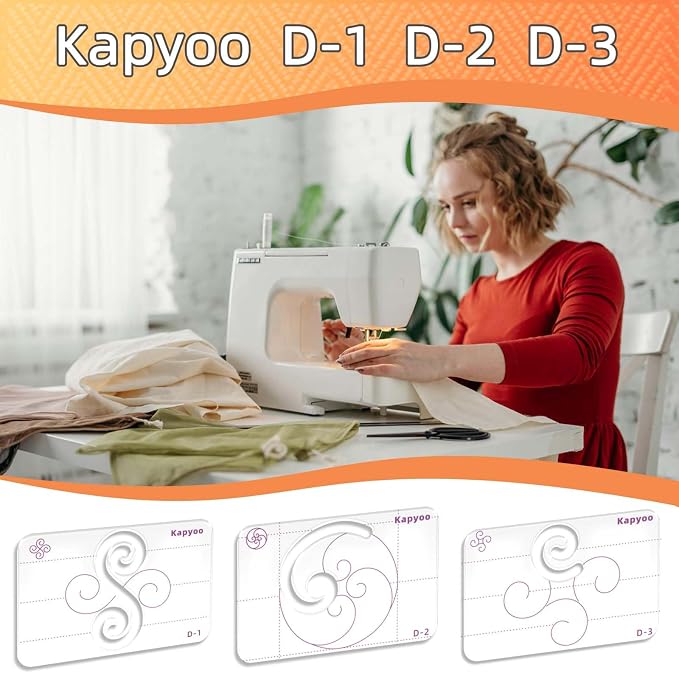 3Pcs Free Motion Quilting Templates - Image 8