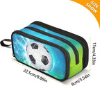 Soccer Football on Field Pencil Case Box Boys Girls Large Pencil Pouch - Image 6